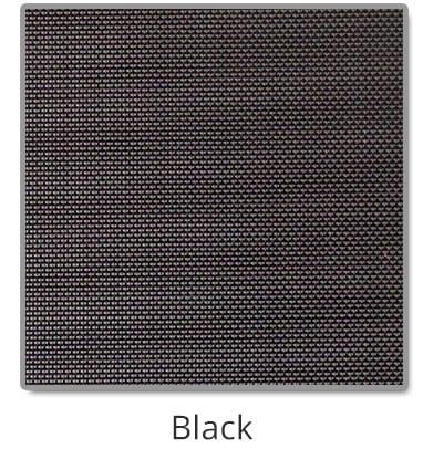 Black TEXTILENE® 90 solar screen TEXTILENE® 90 solar screen in Black color blocks up to 90% of the sun rays, reducing heat transfer through windows.